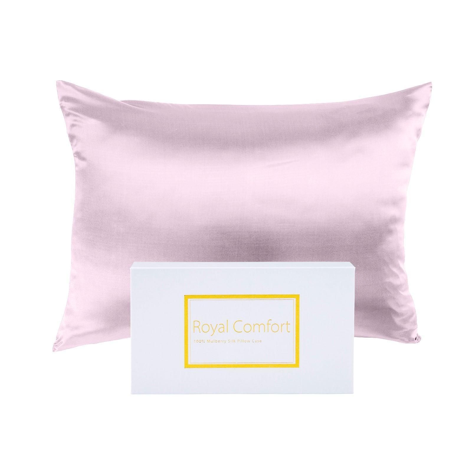 Royal Comfort Mulberry Soft Silk Hypoallergenic Pillowcase Twin Pack 51 x 76cm - Lilac - John Cootes