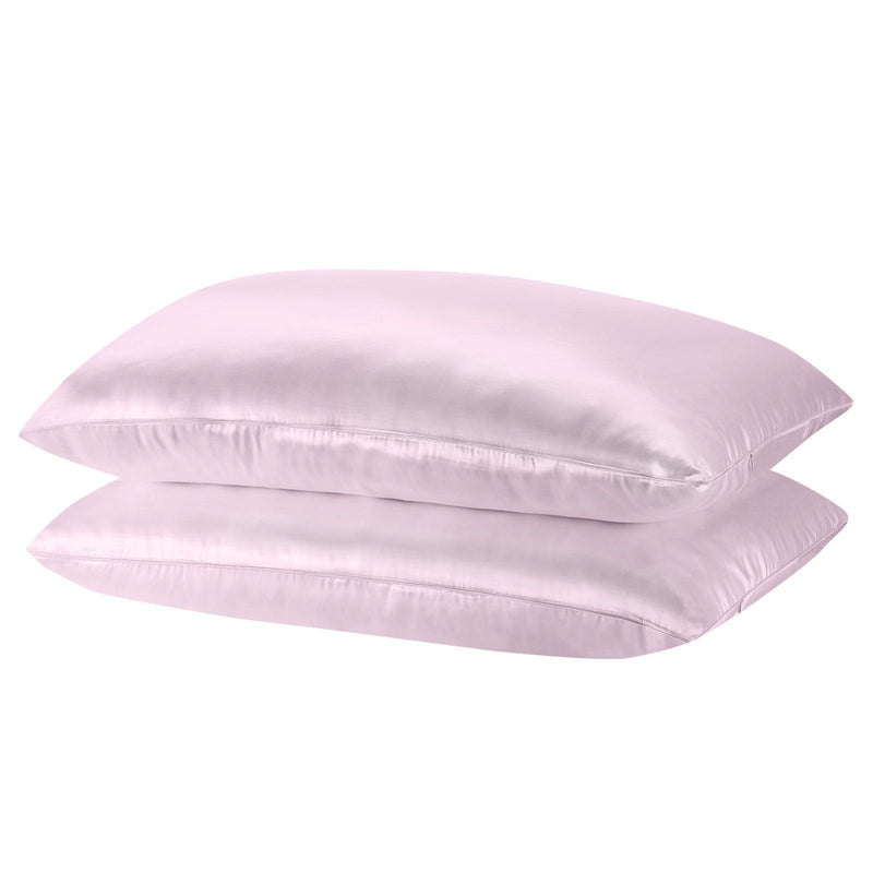 Royal Comfort Mulberry Soft Silk Hypoallergenic Pillowcase Twin Pack 51 x 76cm - Lilac - John Cootes