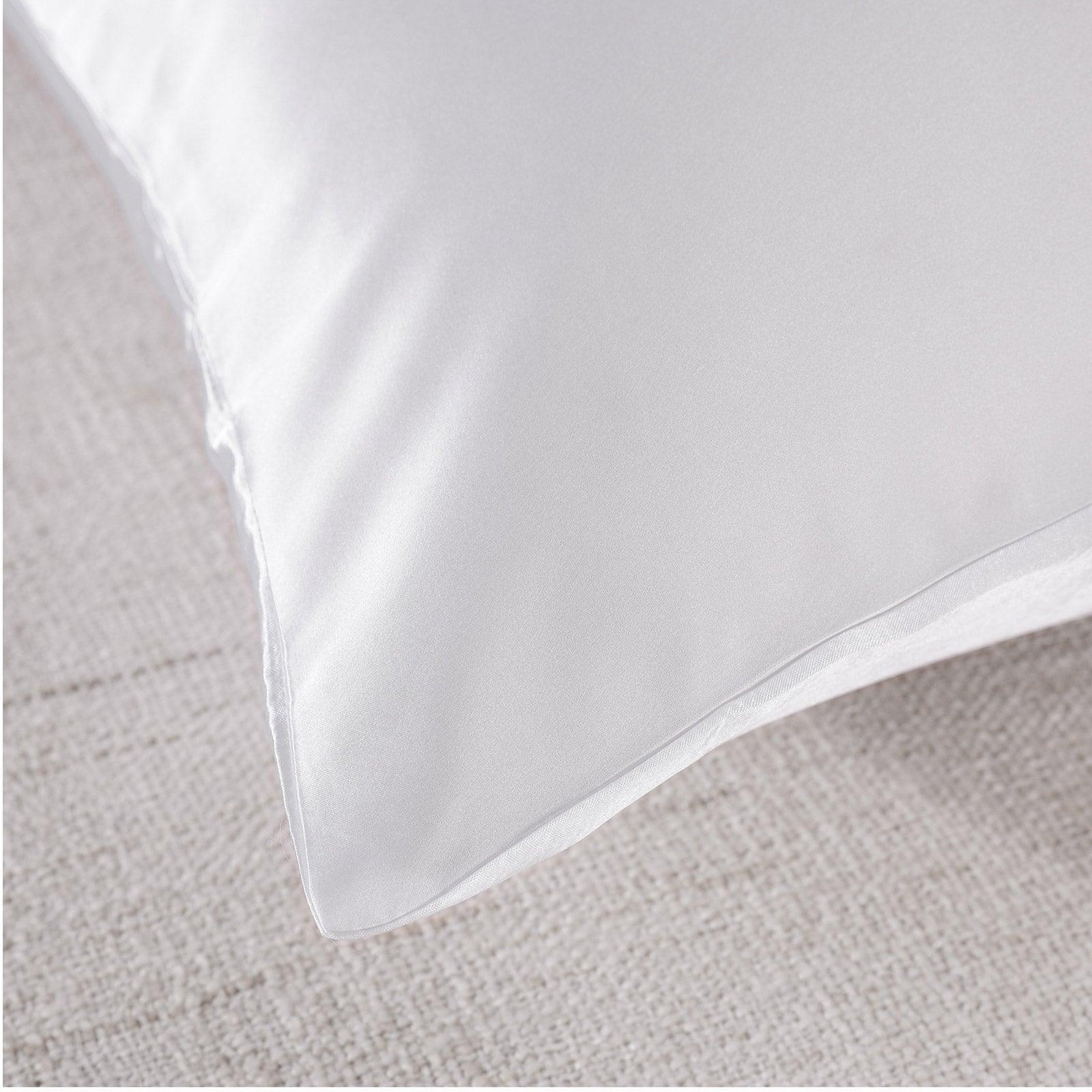 Royal Comfort Mulberry Soft Silk Hypoallergenic Pillowcase Twin Pack 51 x 76cm - White - John Cootes