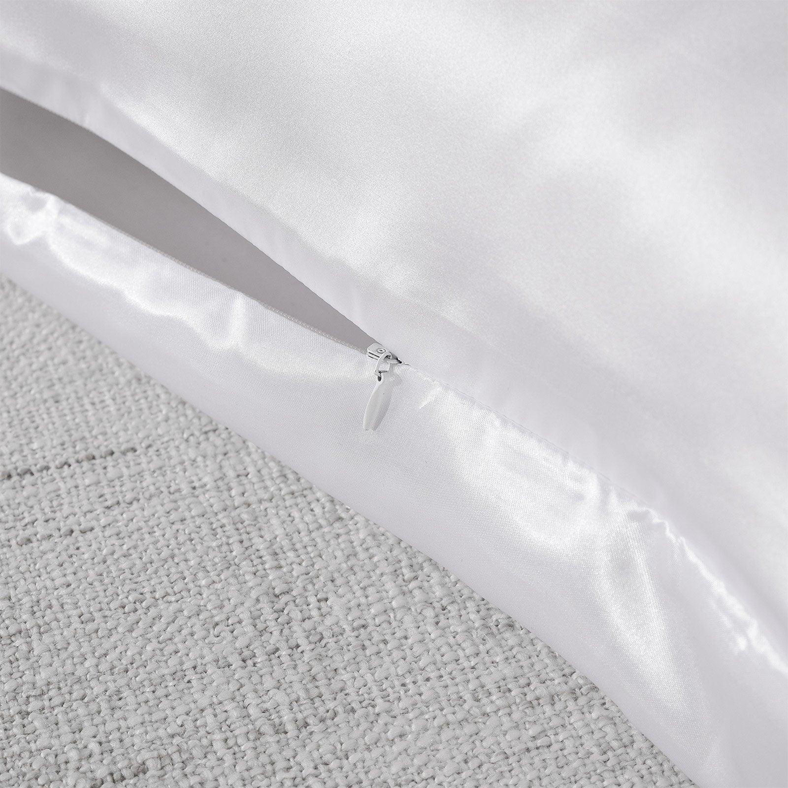 Royal Comfort Mulberry Soft Silk Hypoallergenic Pillowcase Twin Pack 51 x 76cm - White - John Cootes