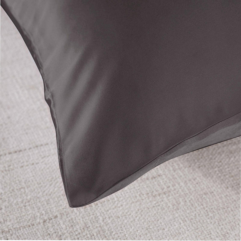 Royal Comfort Pure Silk Pillow Case 100% Mulberry Silk Hypoallergenic Pillowcase - Charcoal - John Cootes