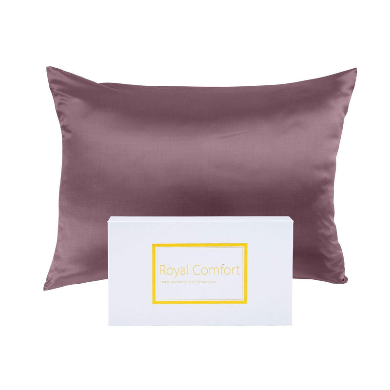 Royal Comfort Pure Silk Pillow Case 100% Mulberry Silk Hypoallergenic Pillowcase - Malaga Wine - John Cootes