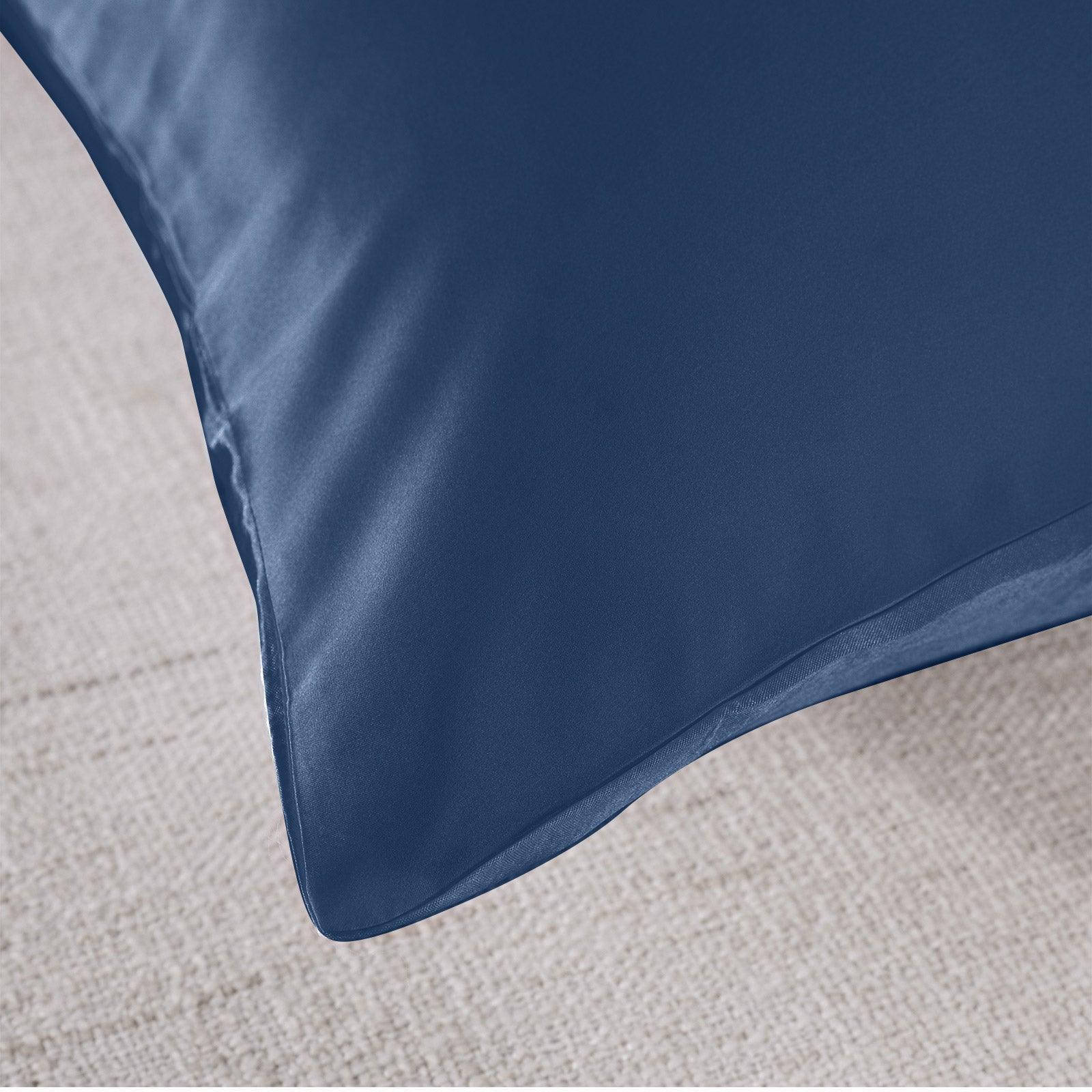 Royal Comfort Pure Silk Pillow Case 100% Mulberry Silk Hypoallergenic Pillowcase - Navy - John Cootes