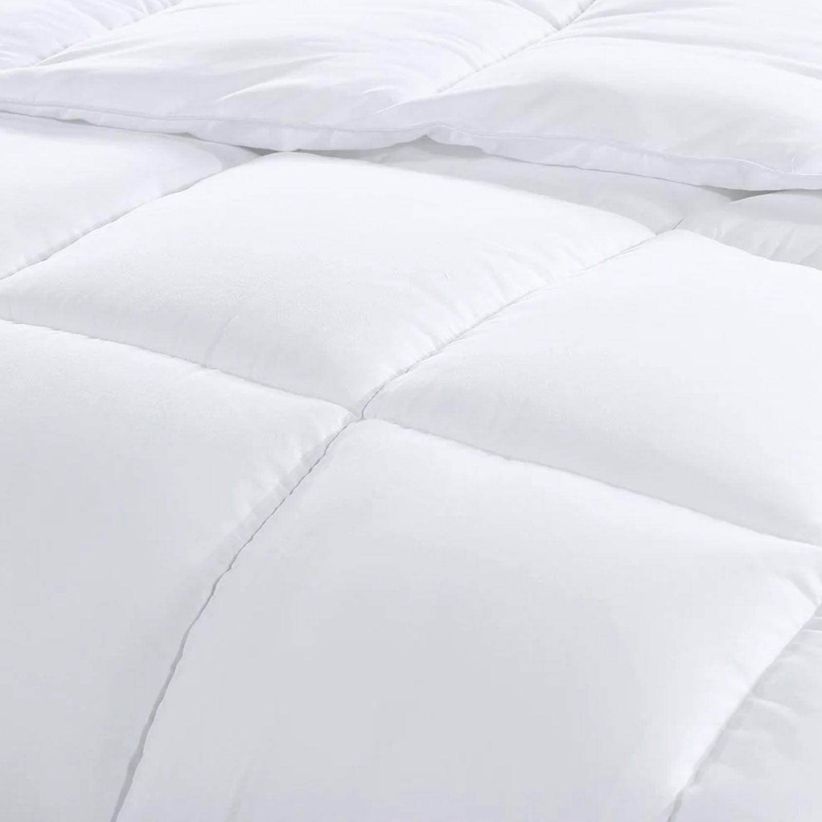 Royal Comfort Tencel Blend Quilt 300GSM Eco Friendly Breathable All Season - Double - White - John Cootes