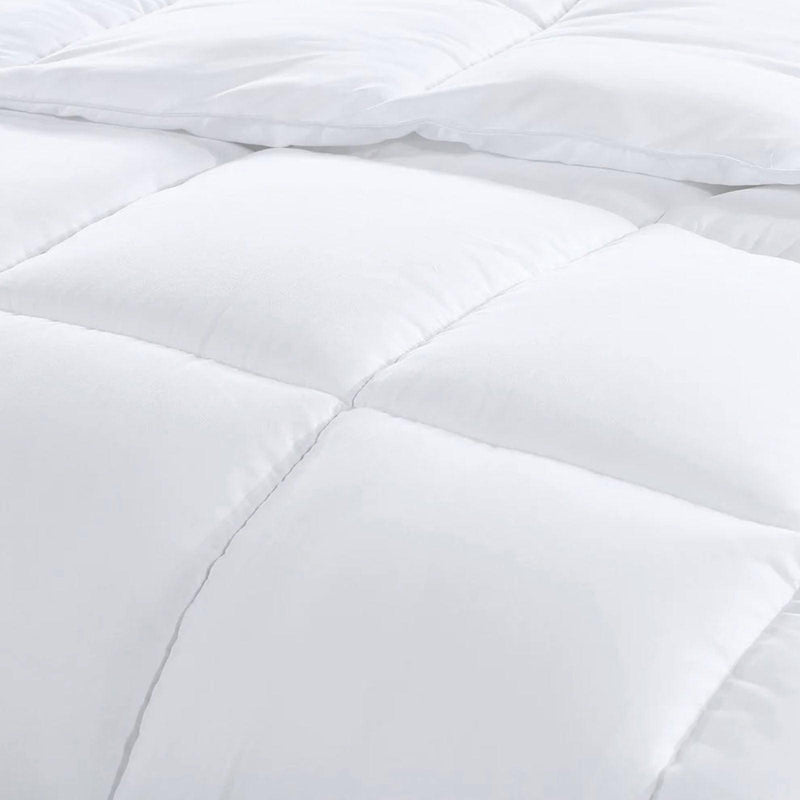Royal Comfort Tencel Blend Quilt 300GSM Eco Friendly Breathable All Season - Double - White - John Cootes