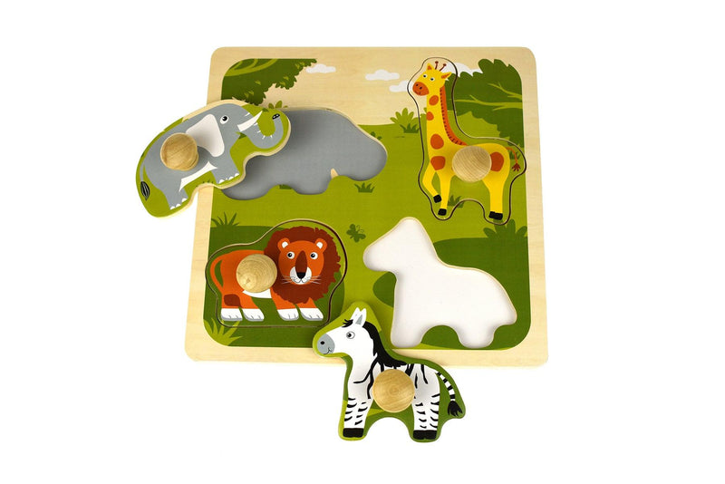 SAFARI ANIMAL LARGE PEG PUZZLE - John Cootes