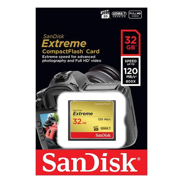 SanDisk 32GB Extreme Compact Flash Card 85MB/s 120MB/s - John Cootes
