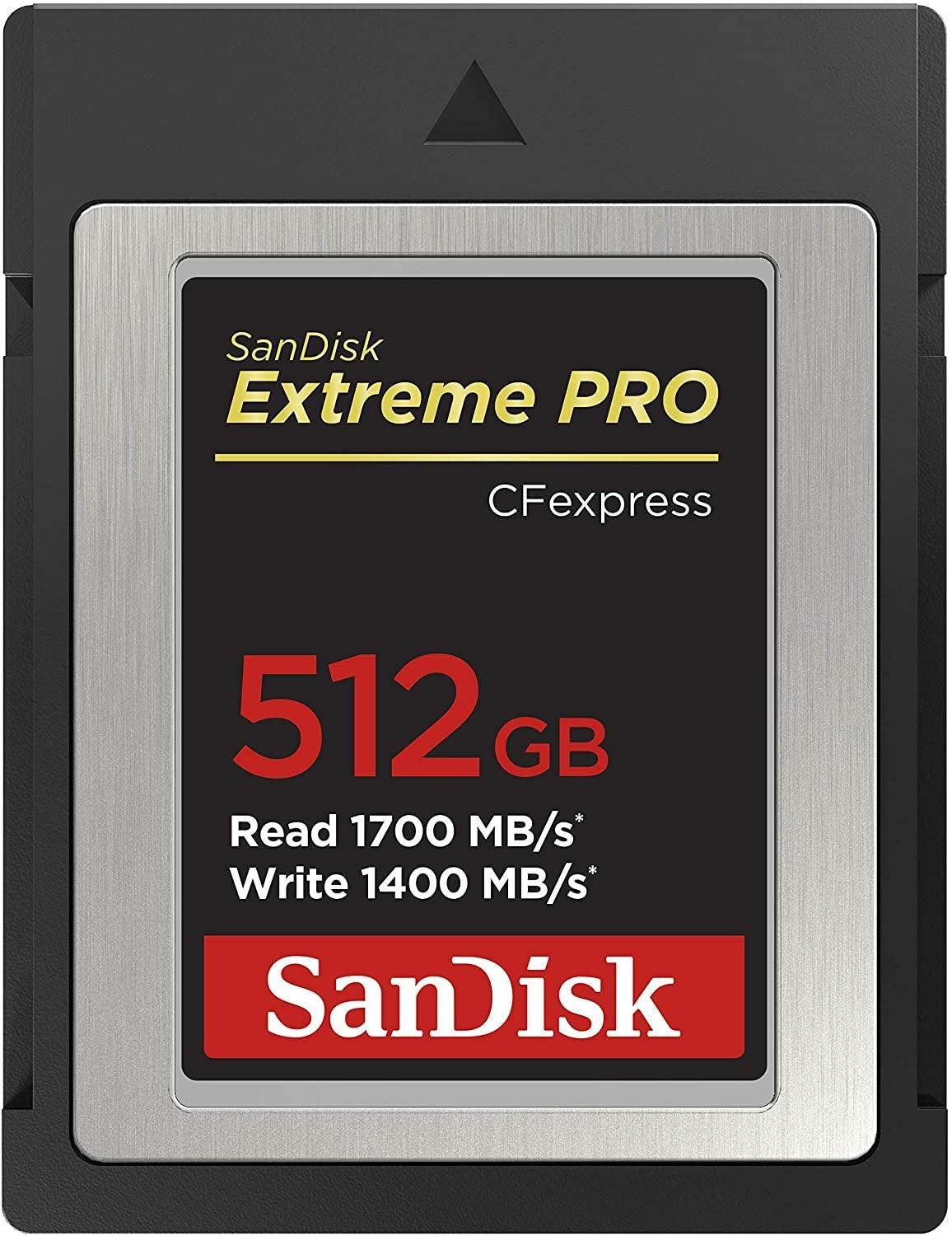 SanDisk 512GB Extreme PRO CFexpress Card Type B - SDCFE-512G-GN4NN READ 1700 MB/S WRITE 1400MB/S - John Cootes