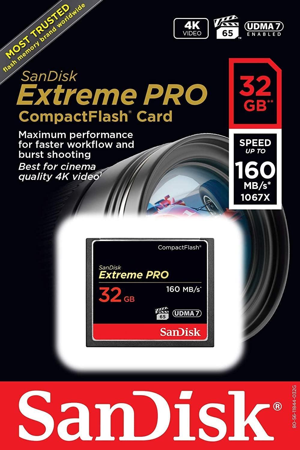 SanDisk Extreme Pro CFXP 32GB CompactFlash 160MB/s (SDCFXPS-032G) - John Cootes