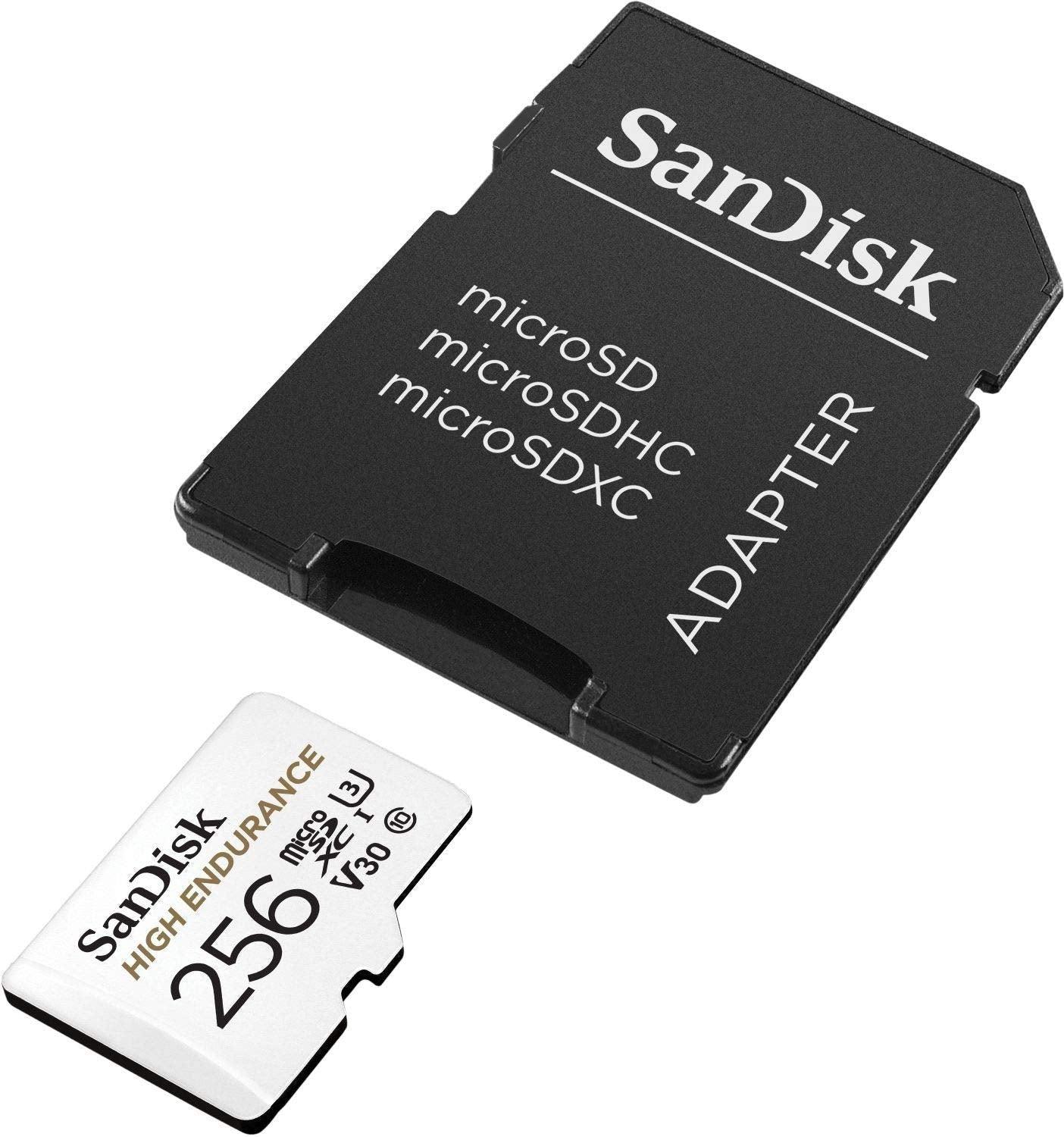 SANDISK HIGH ENDURANCE MICROSDHC CARD SQQNR 256G UHS-I C10 U3 V30 100MB/S R 40MB/S W SD ADAPTOR SDSQQNR-256G-GN6IA - John Cootes