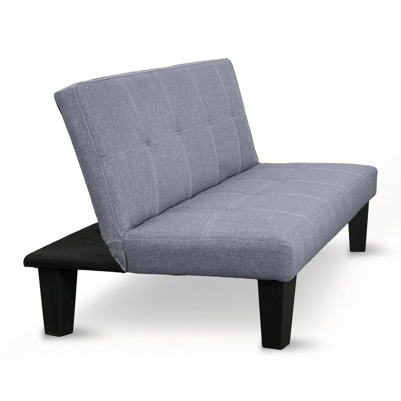 Sarantino 2 Seater Modular Linen Fabric Sofa Bed Couch - Dark Grey - John Cootes