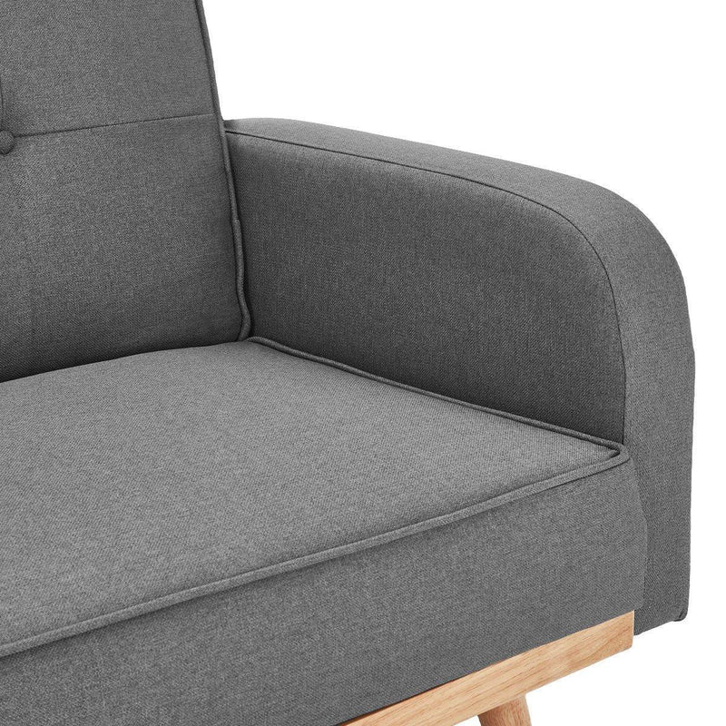 Sarantino 3-Seater Corner Sofa Bed with Chaise Lounge - Dark Grey - John Cootes