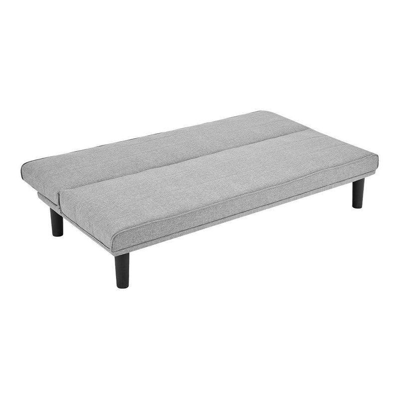 Sarantino 3 Seater Futon Modular Linen Sofa Bed Couch - Light Grey - John Cootes