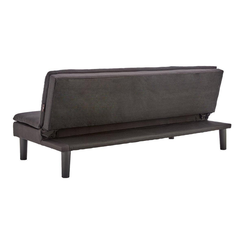 Sarantino 3 Seater Modular Faux Linen Fabric Sofa Bed Couch - Black - John Cootes