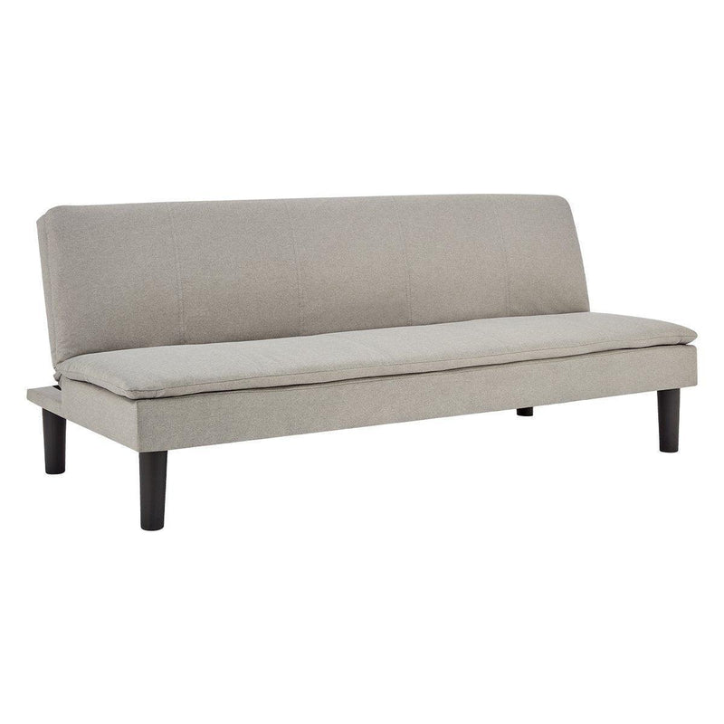 Sarantino 3 Seater Modular Faux Linen Fabric Sofa Bed Couch Light Grey - John Cootes