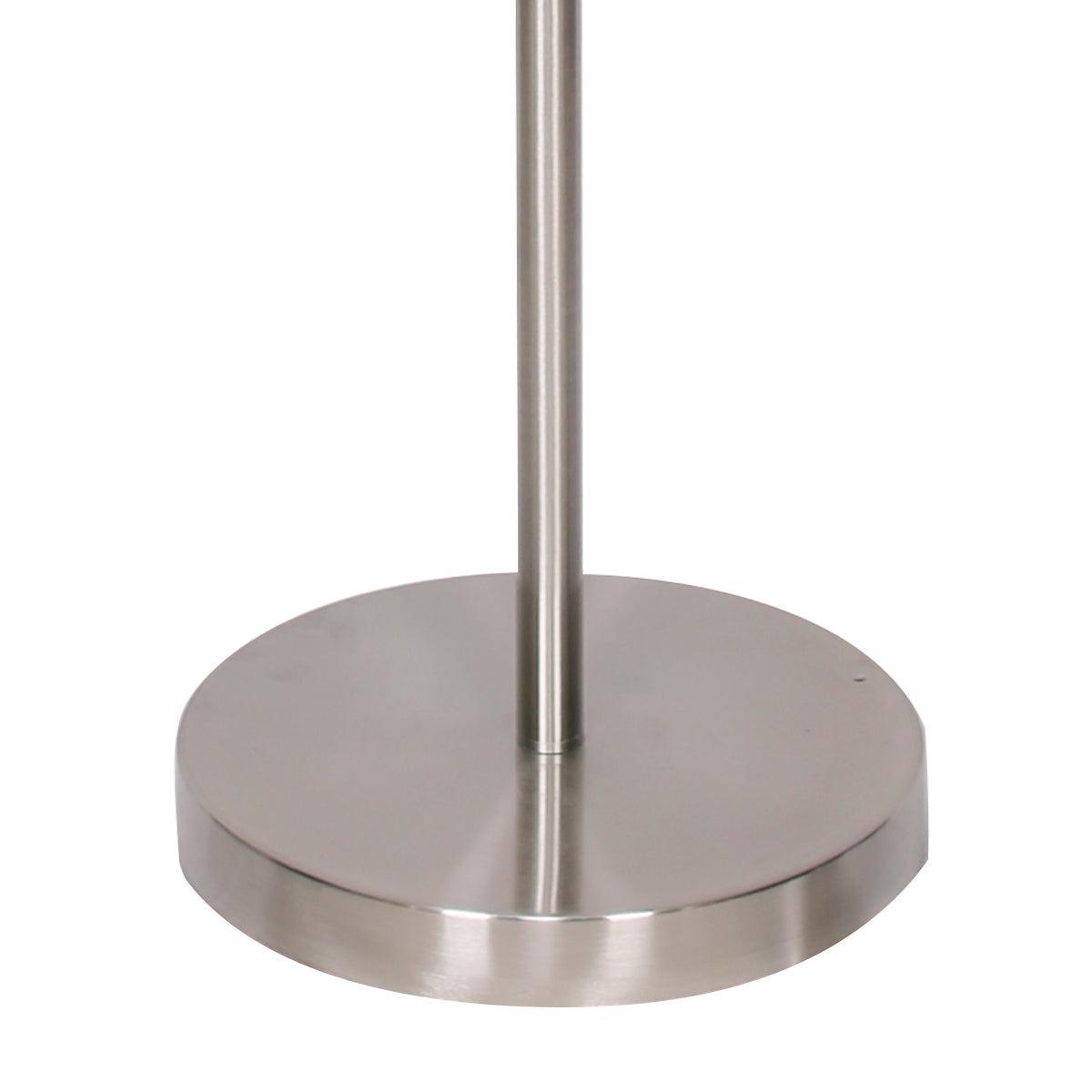 Sarantino Brushed Nickel Height-Adjustable Metal Floor Lamp - John Cootes