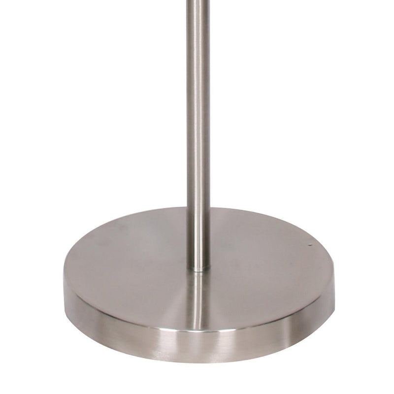 Sarantino Brushed Nickel Height-Adjustable Metal Floor Lamp - John Cootes