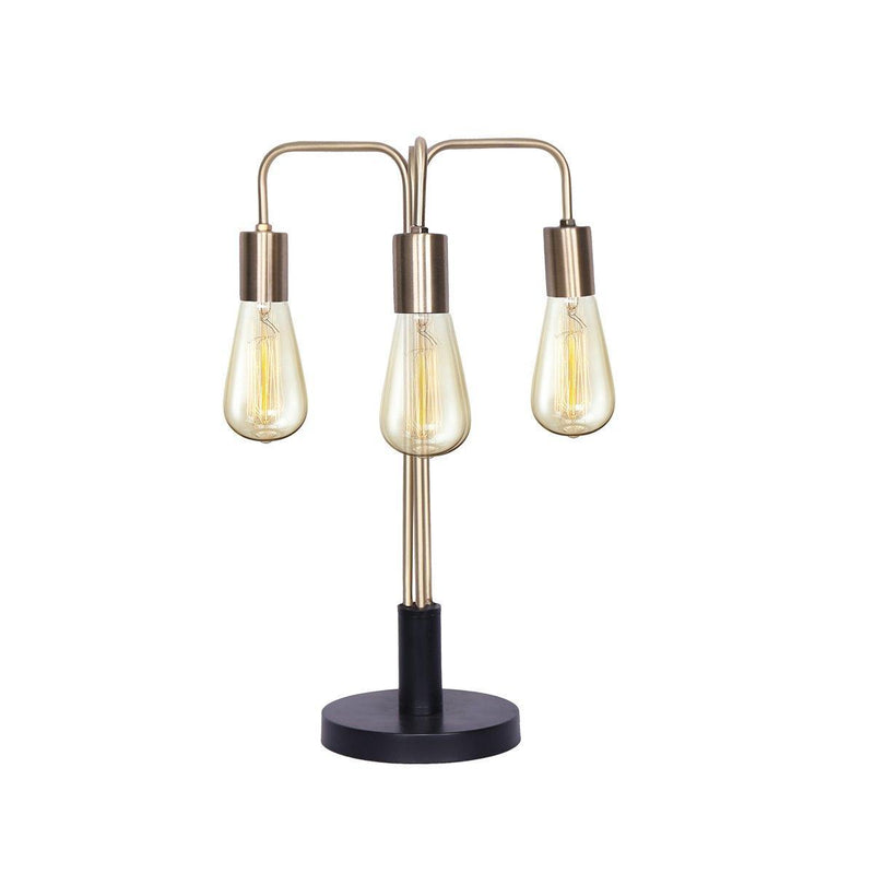 Sarantino Exposed Bulb Industrial Table Lamp - John Cootes