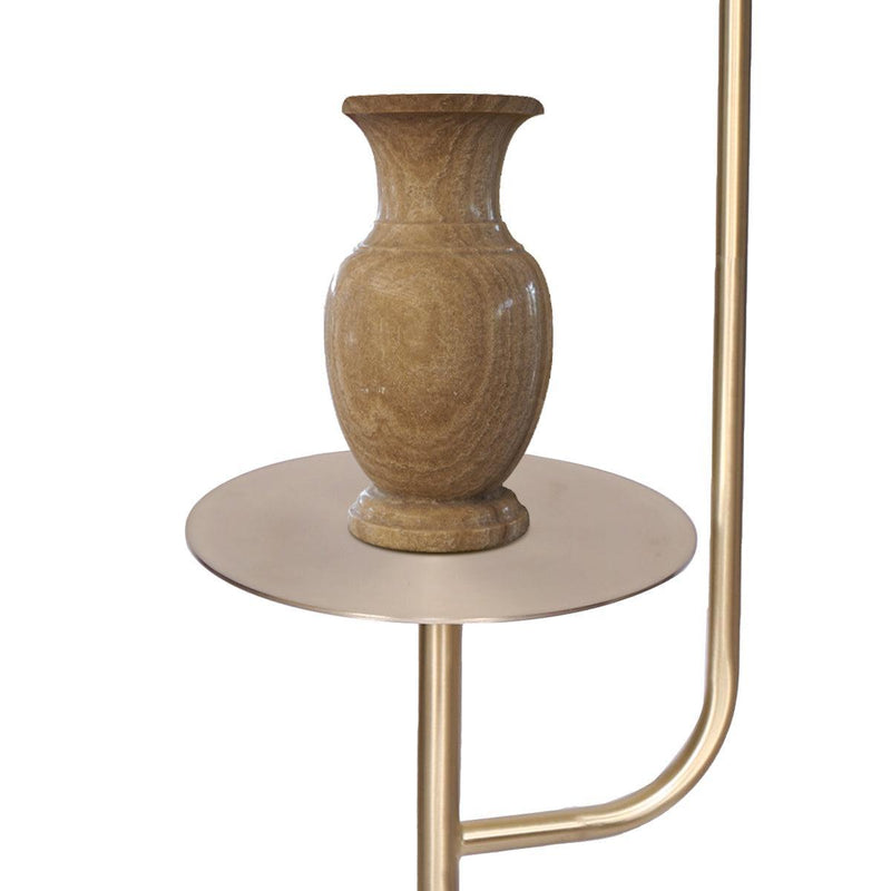 Sarantino Floor Lamp with Metal End Table - John Cootes