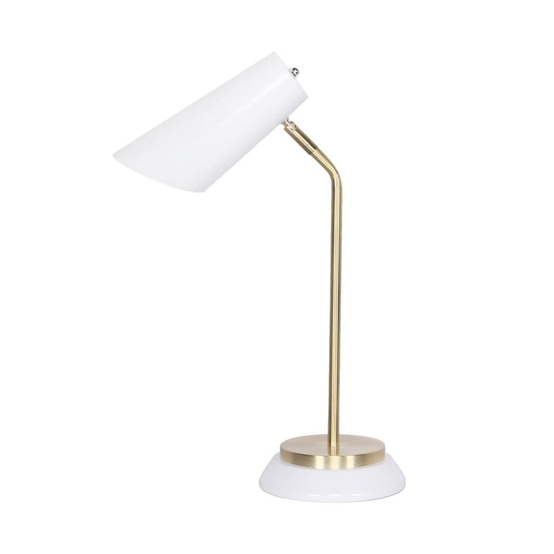 Sarantino White/Brass Table Lamp - John Cootes