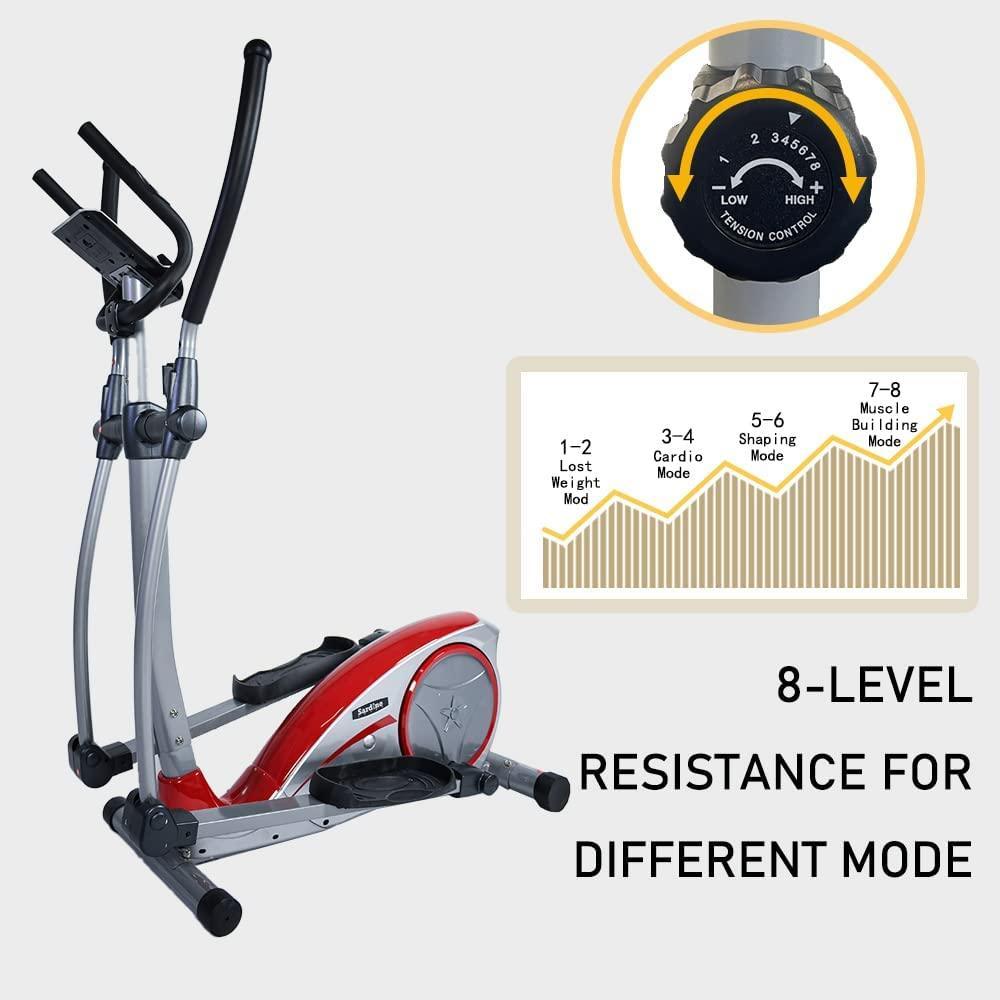 Sardine Sport E60 Elliptical Machine Cross Trainer with 8 Level Resistance, Hyper-Quiet Magnetic System - John Cootes