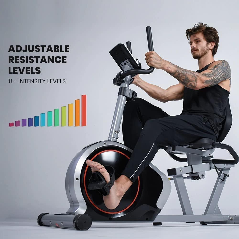 Sardine Sport K16 Recumbent Exercise Bike, Adjustable Magnetic Resistance - John Cootes