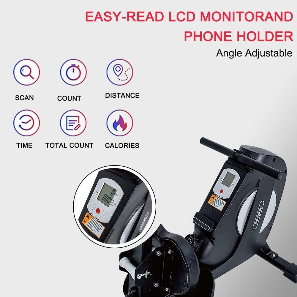 Sardine Sport Magnetic Rowing Machine Exercise Fitness Home Gym Cardio - John Cootes