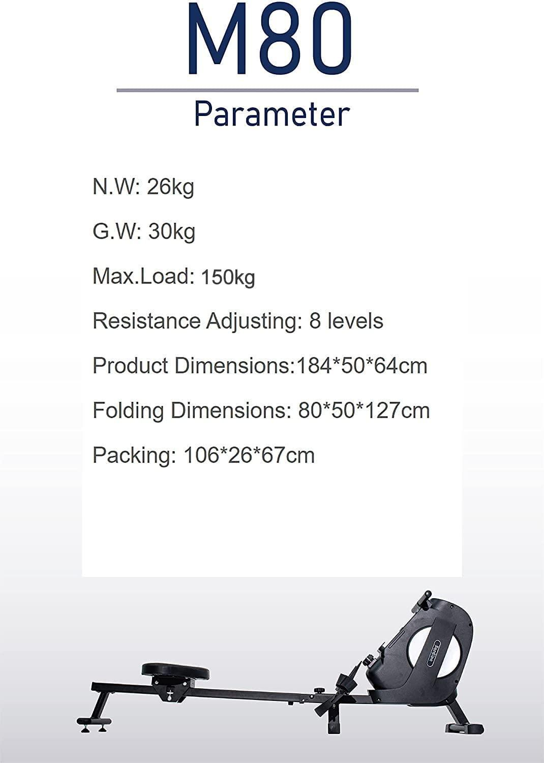 Sardine Sport Magnetic Rowing Machine Exercise Fitness Home Gym Cardio - John Cootes