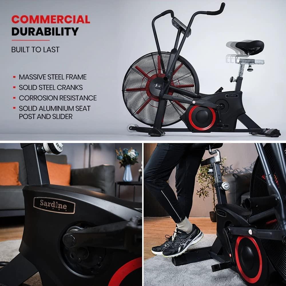 Sardine Sport Spin AirBike, Exercise Bike, Indoor Fan Bike - John Cootes