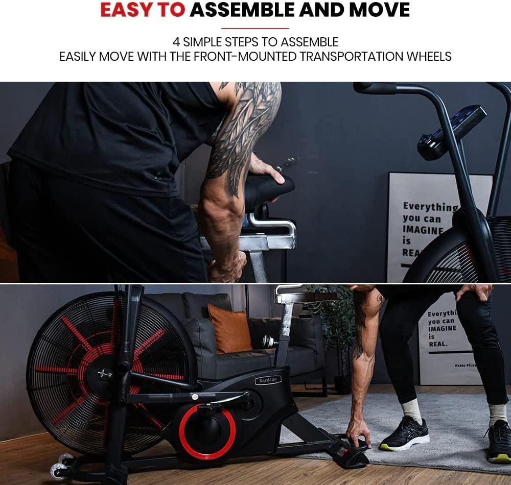 Sardine Sport Spin AirBike, Exercise Bike, Indoor Fan Bike - John Cootes