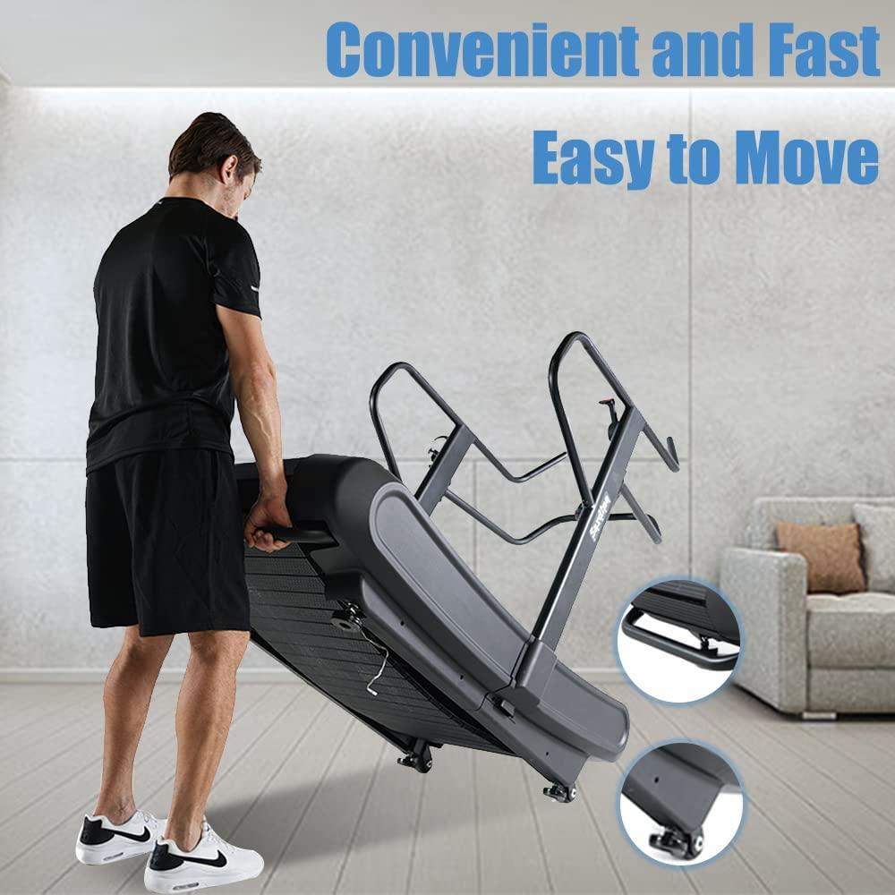 Sardine Sport T63 Manual Curved Treadmill, 2-in-1 Walking & Running Exercise Machine, Max Weight 150kg - John Cootes
