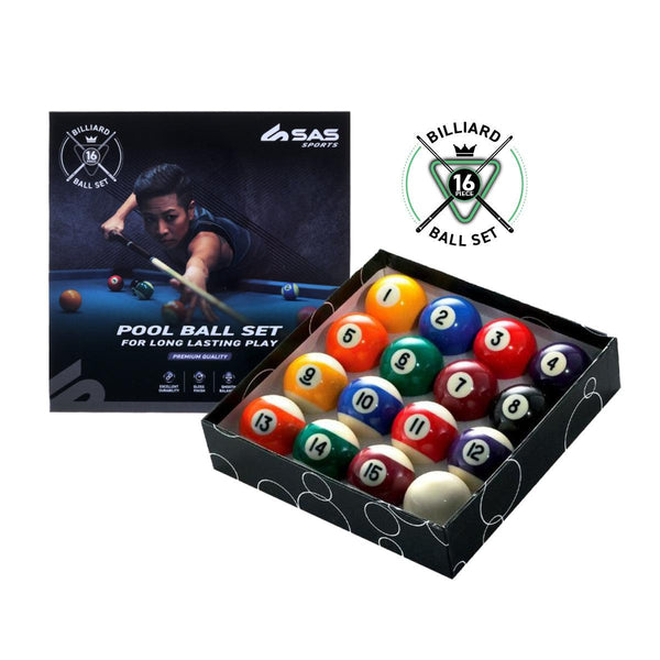 SAS Sports Pool Ball Boxed Set Premium Quality &amp; Durability Gloss Finish - John Cootes