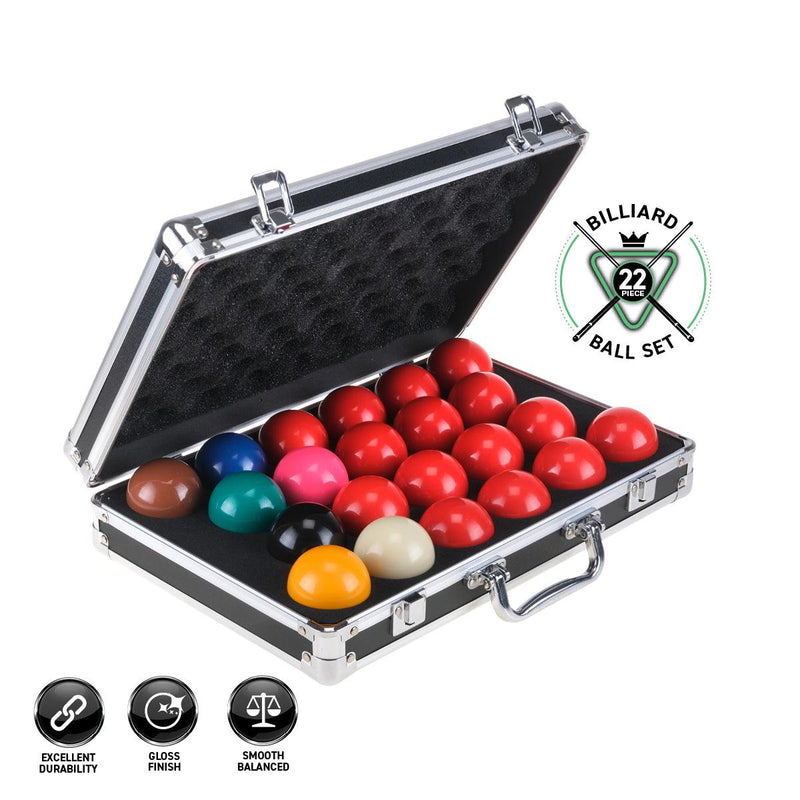 SAS Sports Snooker Ball Set With Aluminium Carry Case Premium Quality - John Cootes