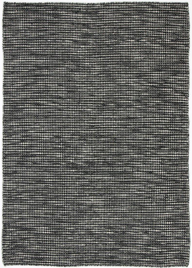 Scandi Black White Reversible Wool Rug 300x400 cm - John Cootes