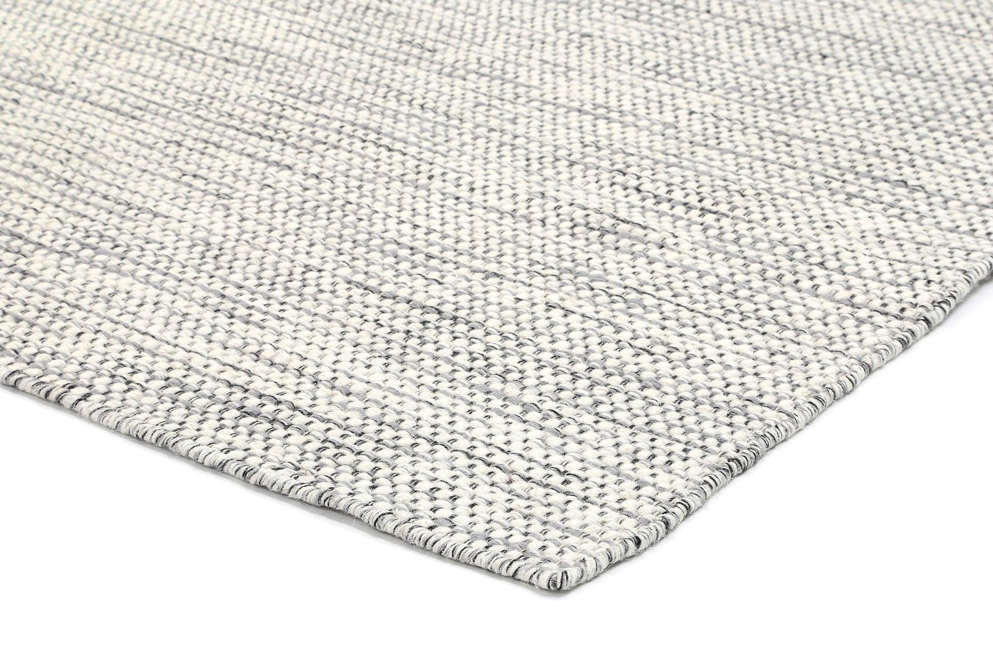 Scandi Grey Reversible Wool Rug 160x230 cm - John Cootes