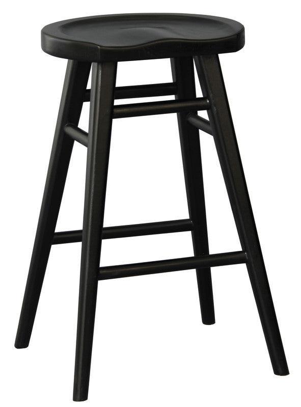 Scandinavian Timber Kitchen Counter Stool (Black) - John Cootes