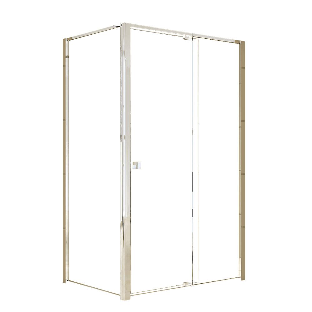 Semi Frameless Shower Screen (114~122)x 195cm & (77~80)x 195cm Side AS/NZS Glass - John Cootes