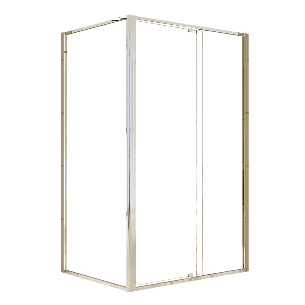 Semi Frameless Shower Screen (114~122)x 195cm & (89~92)x 195cm Side AS/NZS Glass - John Cootes