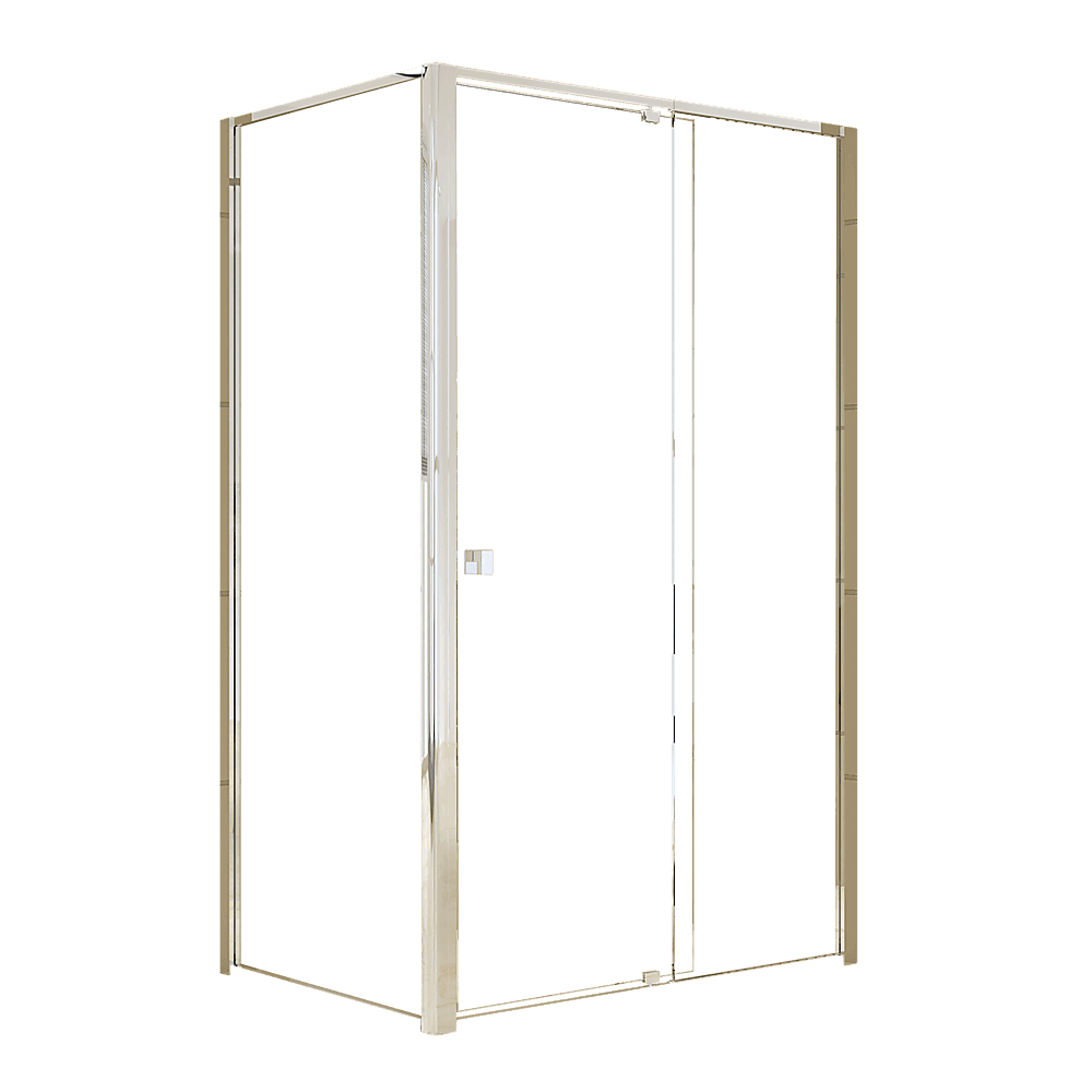 Semi Frameless Shower Screen (114~122)x 195cm & (98~101)x195cm Side AS/NZS Glass - John Cootes