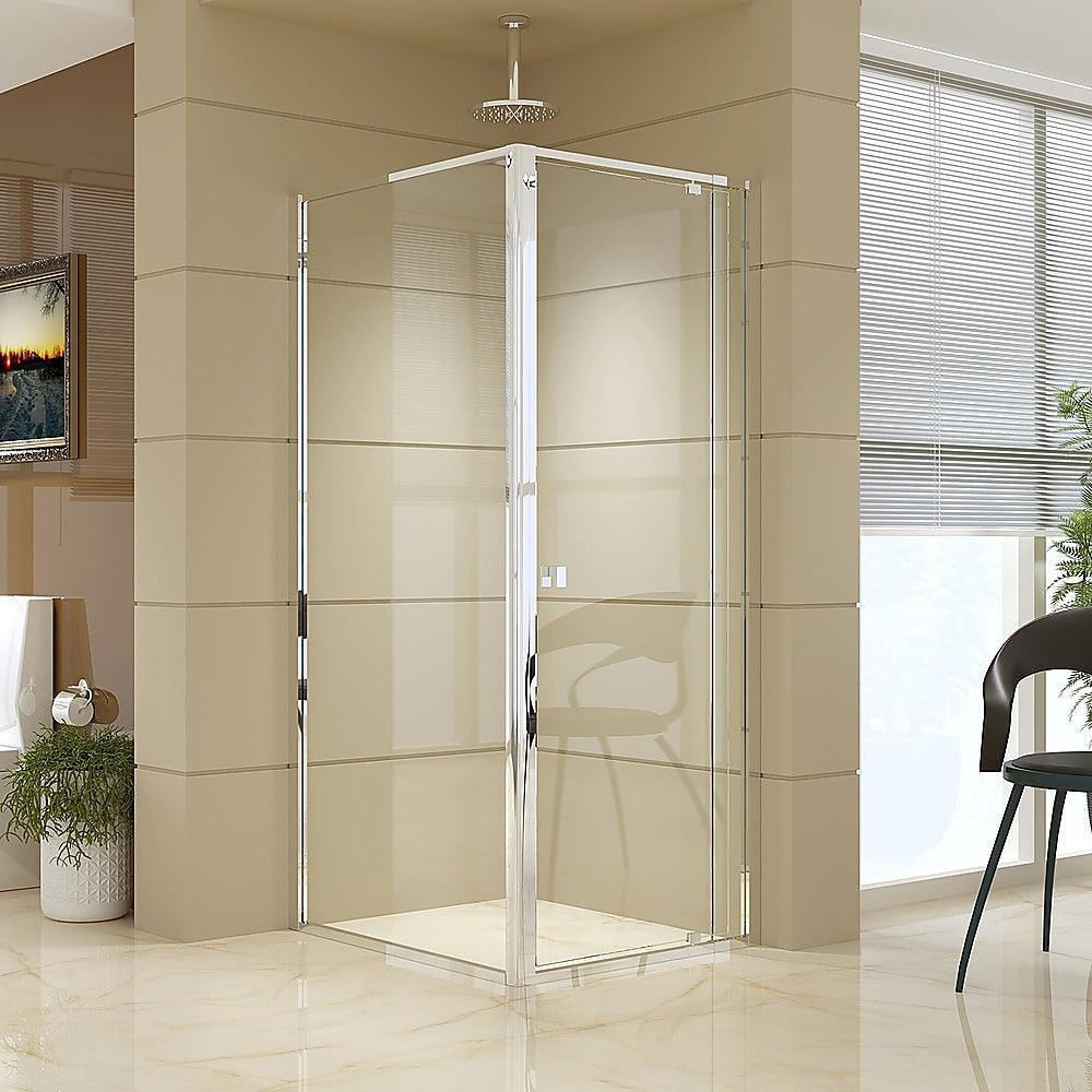 Semi Frameless Shower Screen (74~82)x 195cm & (89~92)x 195cm Side AS/NZS Glass - John Cootes