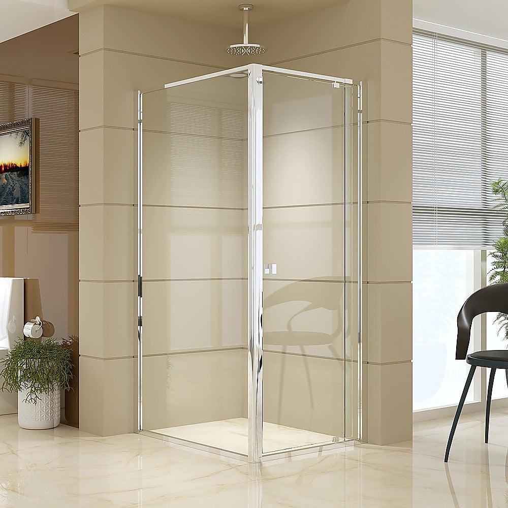 Semi Frameless Shower Screen (74~82)x 195cm & (98~101)x 195cm Side AS/NZS Glass - John Cootes