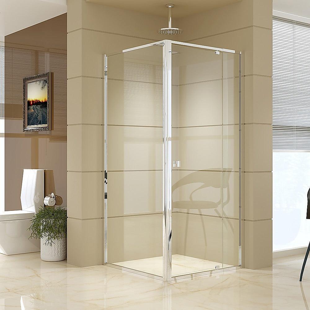 Semi Frameless Shower Screen (82~90)x 195cm & (89~92)x 195cm Side AS/NZS Glass - John Cootes