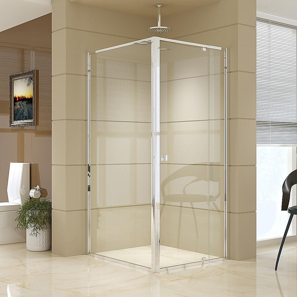 Semi Frameless Shower Screen (82~90)x 195cm & (98~101)x 195cm Side AS/NZS Glass - John Cootes