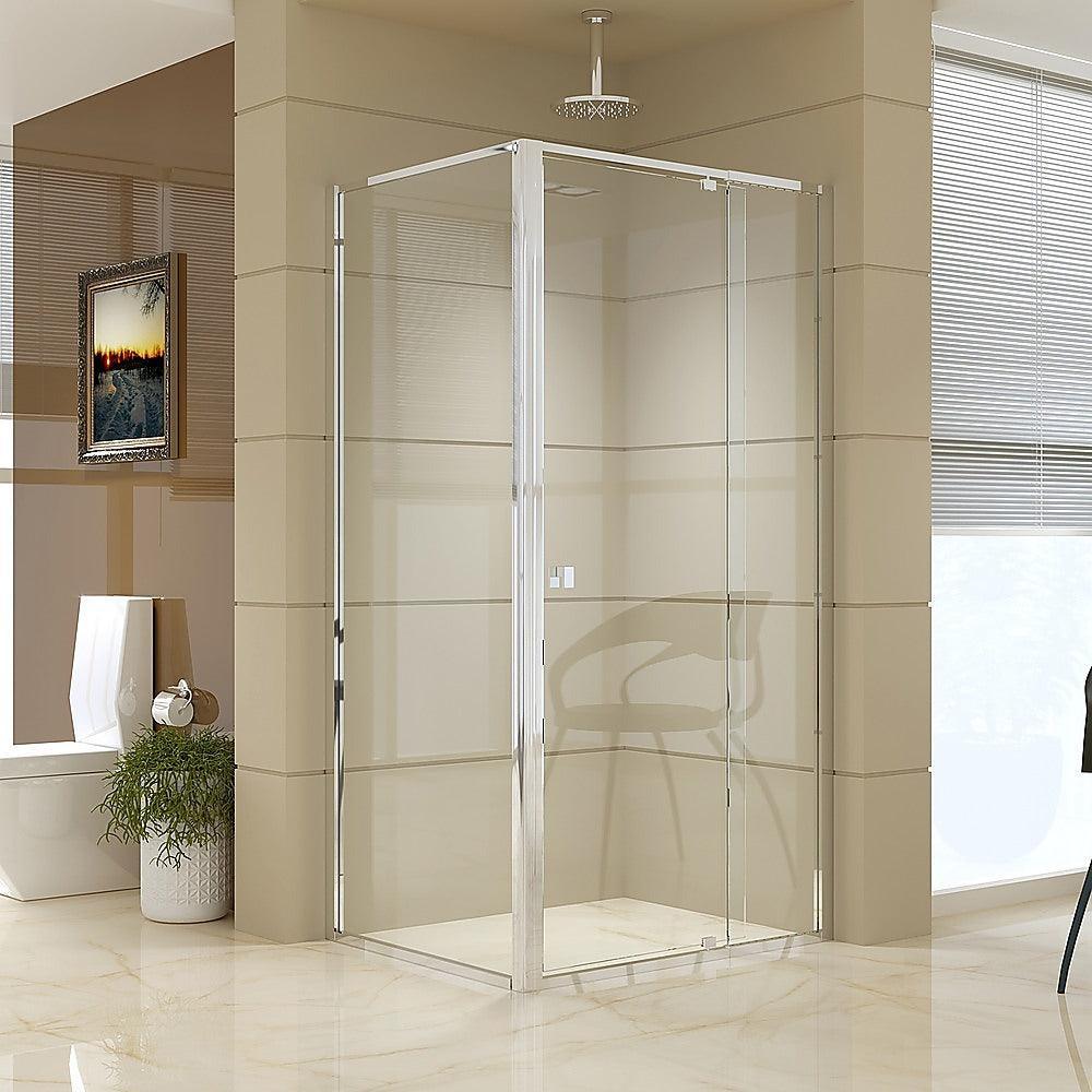 Semi Frameless Shower Screen (98~106)x 195cm & (77~80)x 195cm Side AS/NZS Glass - John Cootes