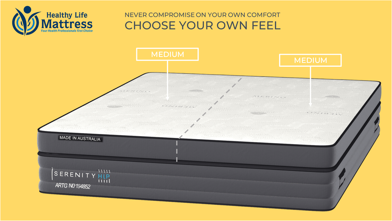 Serenity King Split Feel Mattress – Both Sides Medium - John Cootes