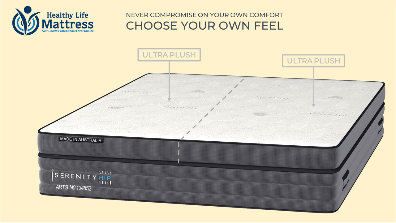 Serenity King Split Feel Mattress – Both Sides Ultra Plush - John Cootes