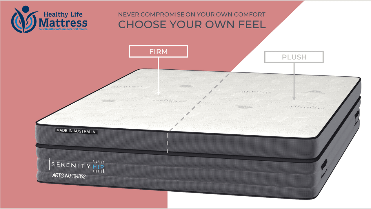 Serenity King Split Feel Mattress – One Side Firm / Other Side Plush - John Cootes