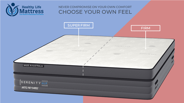 Serenity King Split Feel Mattress – One Side Super Firm / Other Side Firm - John Cootes