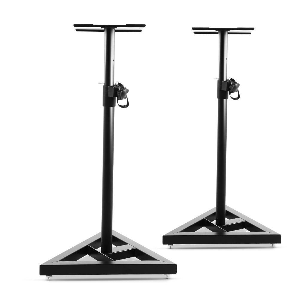 Set of 2 120CM Surround Sound Speaker Stand - Black - John Cootes