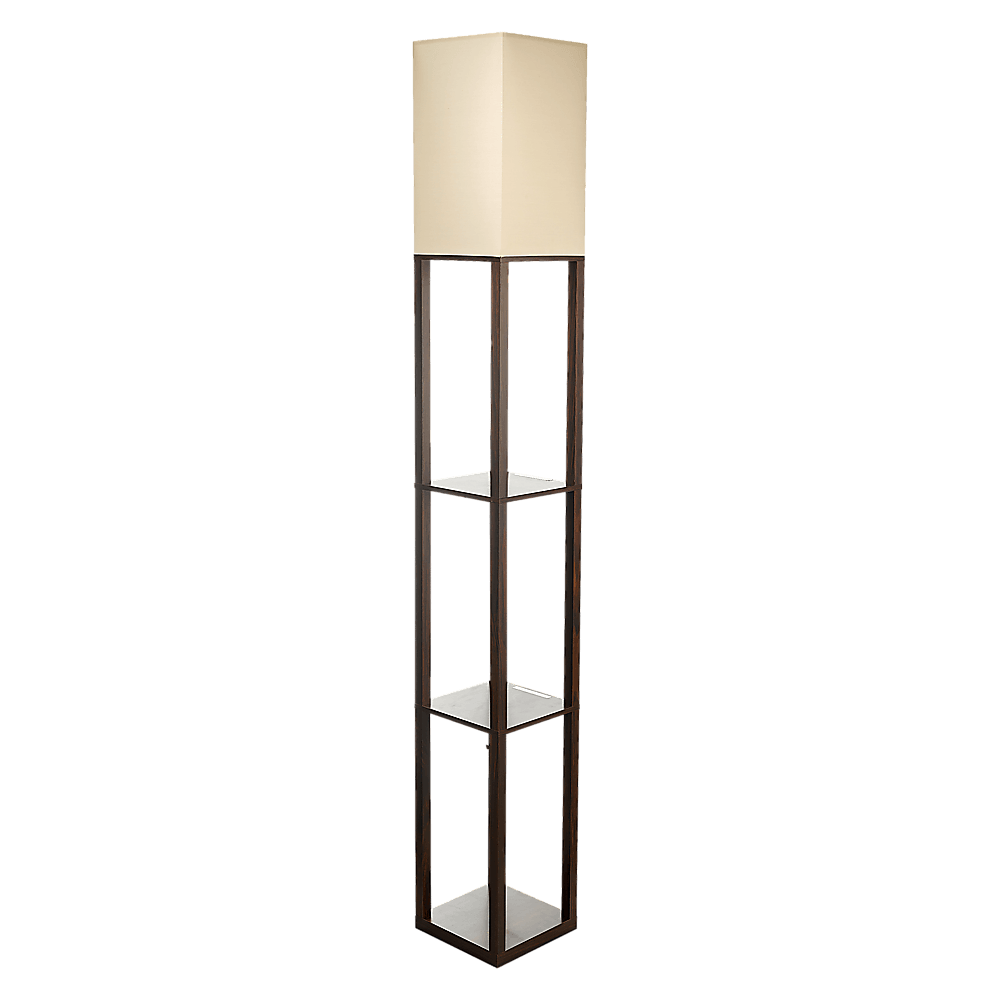 Shelf Floor Lamp - Shade Diffused Light Source with Open-Box Shelves - John Cootes